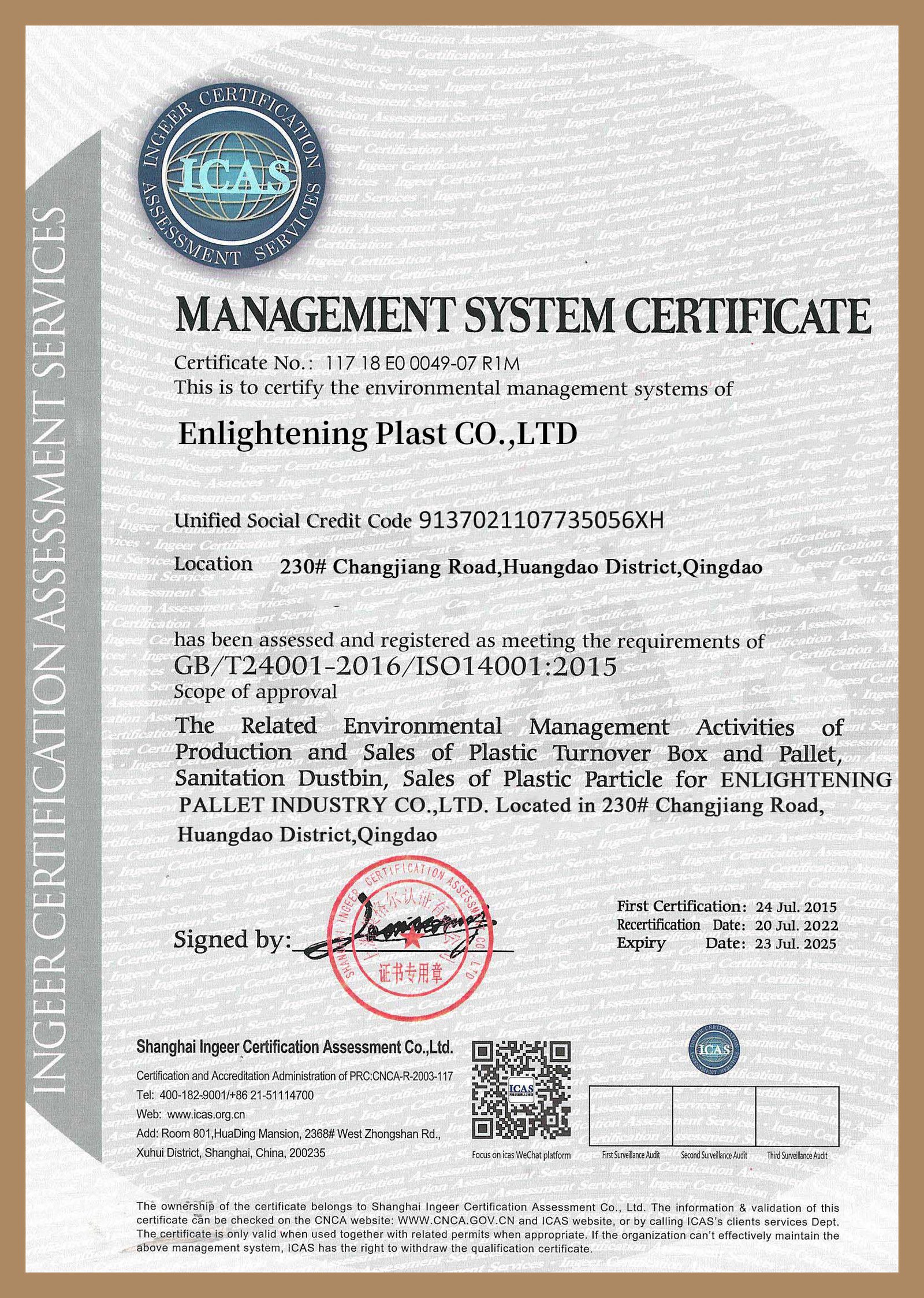 enlighten plast 14001